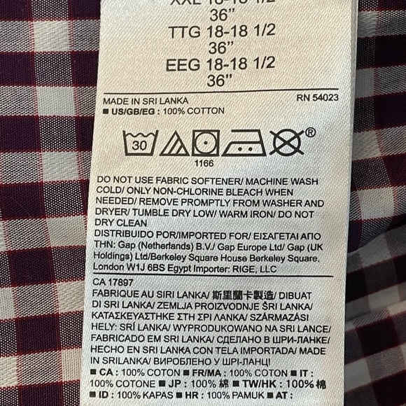 Banana Republic men’s purple checkered button down shirt, long sleeve, size XXL - Picture 6 of 6